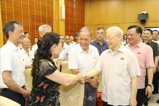 Tổng Bí thư Nguyễn Phú Trọng tiếp xúc cử tri Hà Nội sau Kỳ họp thứ 5, Quốc hội khóa XV
