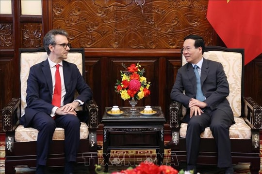 Chủ tịch nước Võ Văn Thưởng tiếp Đại sứ-Trưởng Phái đoàn EU