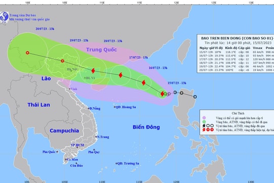 Biển Đông đón cơn bão số 1 - Bão Talim