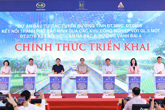 Thủ tướng dự lễ khởi công 3 tuyến đường có ý nghĩa lớn với Bắc Ninh và Hà Nội
