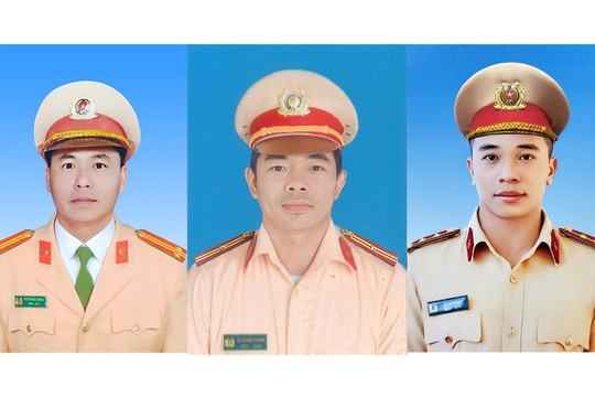 Cấp bằng Tổ quốc ghi công cho 3 chiến sĩ Công an hy sinh khi thực hiện nhiệm vụ cứu hộ, cứu nạn tại đèo Bảo Lộc