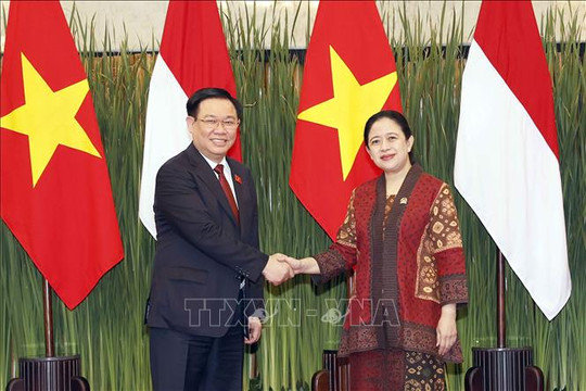 Chủ tịch Quốc hội Vương Đình Huệ hội đàm với Chủ tịch Hội đồng Đại biểu nhân dân Indonesia