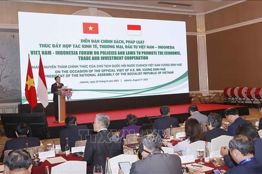 Diễn đàn chính sách, pháp luật thúc đẩy hợp tác kinh tế, thương mại và đầu tư Việt Nam - Indonesia