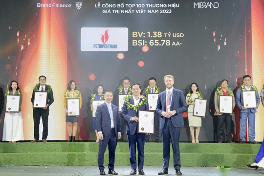 Petrovietnam: Top 10 thương hiệu giá trị nhất Việt Nam năm thứ 4 liên tiếp 