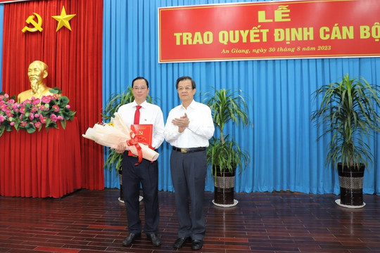 Bổ nhiệm ông Thái Minh Hiển giữ chức Giám đốc Sở TN&MT tỉnh An Giang