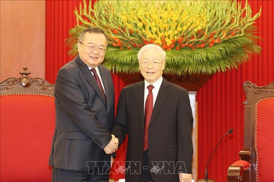 Tổng Bí thư Nguyễn Phú Trọng tiếp Trưởng Ban Liên lạc Đối ngoại TƯ ĐCS Trung Quốc
