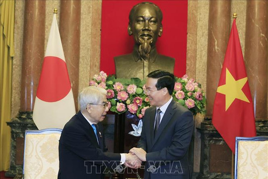 Chủ tịch nước Võ Văn Thưởng tiếp Chủ tịch Thượng viện Nhật Bản