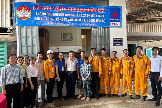 KĐN trao tặng nhà Đại đoàn kết tại huyện Nhơn Trạch, tỉnh Đồng Nai
