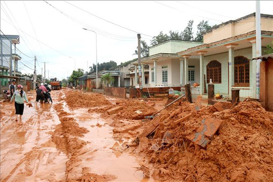 Khẩn trương khắc phục sự cố cát đỏ gây ngập đường và nhà dân ở Phan Thiết