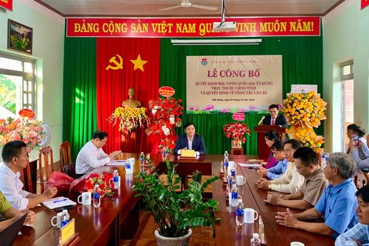 Công bố quyết định BQL Vườn Quốc gia Tà Đùng trực thuộc UBND tỉnh Đắk Nông