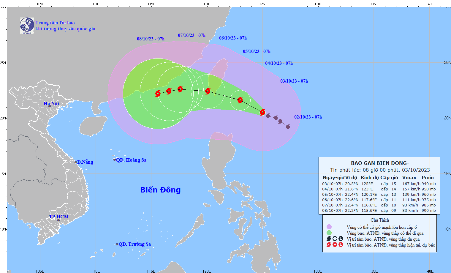 Chủ động ứng phó với bão KOINU ở vùng biển phía Đông Bắc Philippin