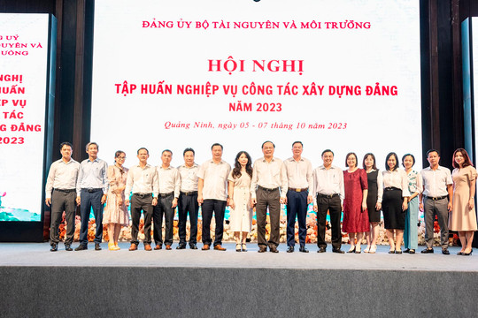 Đảng uỷ Bộ Tài nguyên và Môi trường: Bế mạc Hội nghị tập huấn nghiệp vụ công tác Đảng năm 2023
