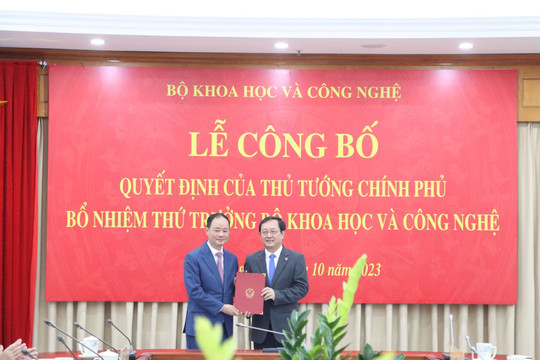 Lễ công bố Quyết định của Thủ tướng Chính phủ bổ nhiệm ông Trần Hồng Thái giữ chức Thứ trưởng Bộ Khoa học và Công nghệ