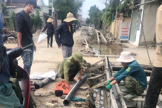 Tiếp bài “thi công đường làm hỏng ống dẫn nước ở Nghi Lộc (Nghệ An)”: Đã sửa chữa hệ thống nước cho người dân