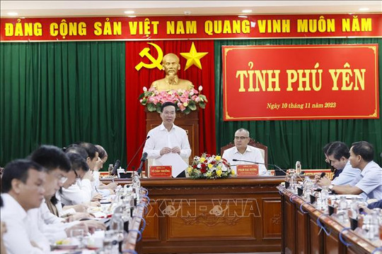 Chủ tịch nước Võ Văn Thưởng làm việc với lãnh đạo chủ chốt tỉnh Phú Yên