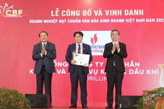 PV Drilling nhận giải "Doanh nghiệp đạt chuẩn văn hóa kinh doanh Việt Nam năm 2023"