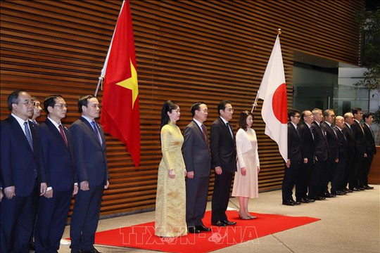 Lễ đón chính thức Chủ tịch nước Võ Văn Thưởng thăm Nhật Bản
