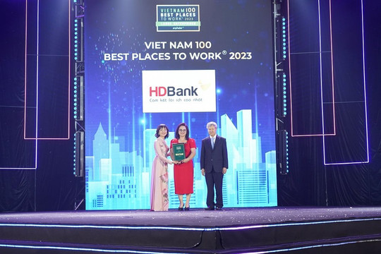 Ngân hàng HDBank được vinh danh Top 4 Nơi làm việc tốt nhất Việt Nam