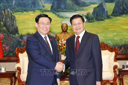 Chủ tịch Quốc hội Vương Đình Huệ hội kiến Tổng Bí thư, Chủ tịch nước CHDCND Lào