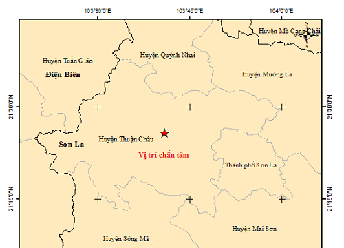 Sơn La: Xảy ra động đất 3 độ richter ở Thuận Châu