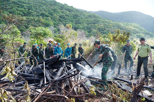 Côn Đảo diễn tập chữa cháy rừng