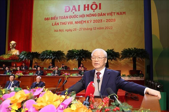 Tổng Bí thư Nguyễn Phú Trọng dự Đại hội Hội Nông dân Việt Nam lần thứ VIII