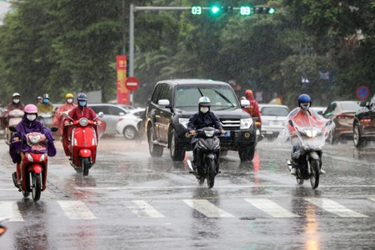 Bắc Bộ, Thanh Hóa, Nghệ An mưa nhỏ rải rác kéo dài