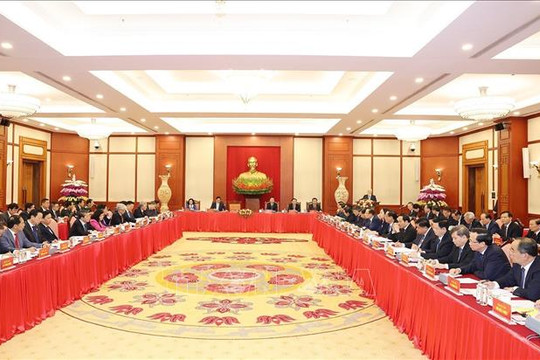 Tổng Bí thư Nguyễn Phú Trọng chủ trì phiên họp đầu tiên của Tiểu ban Văn kiện Đại hội XIV của Đảng