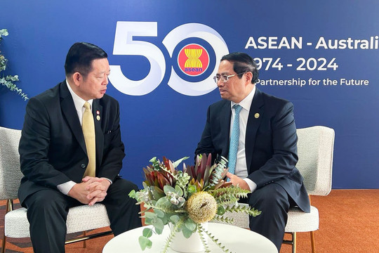 Thủ tướng Phạm Minh Chính gặp song phương các nhà lãnh đạo tại Hội nghị Cấp cao ASEAN- Australia