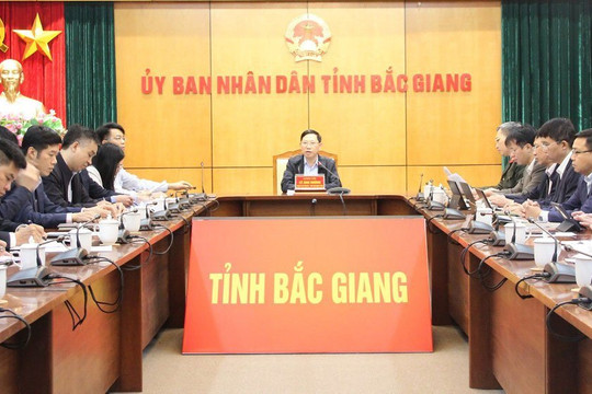 Lãnh đạo tỉnh Bắc Giang làm việc với Ban Quản lý Các KCN