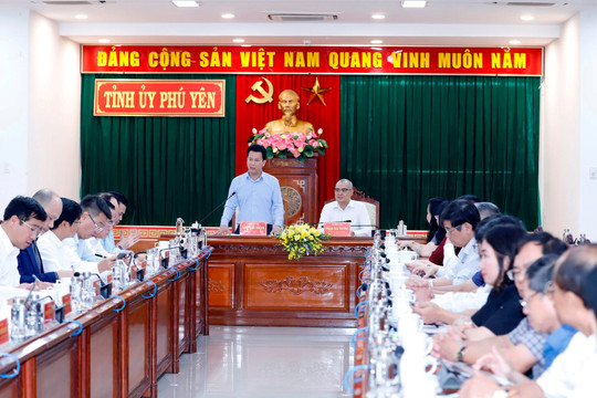 Bộ trưởng Đặng Quốc Khánh làm việc với lãnh đạo tỉnh Phú Yên