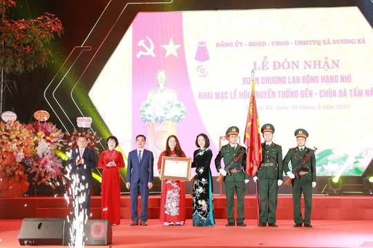 Xã Dương Xá: Đón nhận Huân chương Lao động hạng Nhì và khai mạc Lễ hội Đền - Chùa Bà Tấm 2024