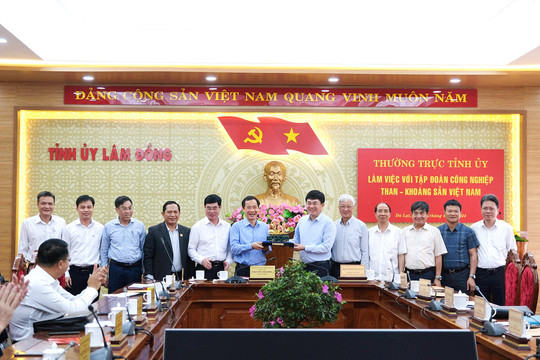 Lãnh đạo Tập đoàn Công nghiệp Than - Khoáng sản Việt Nam làm việc với Tỉnh ủy Lâm Đồng