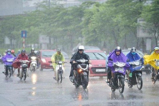 Thời tiết ngày 1/5, Hà Nội có mưa to