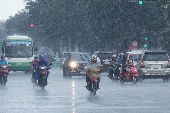 Tây Nguyên - Nam Bộ: Mưa lớn vào chiều nay và ngày mai