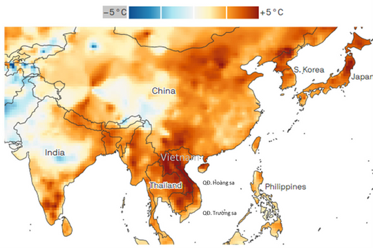 Biến đổi khí hậu gây nắng nóng vượt 40 độ C khắp châu Á