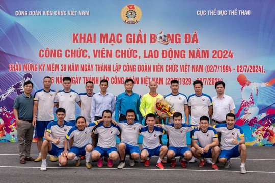 Đội bóng đá Bộ TN&MT giành vô địch Giải bóng Công đoàn Viên chức Việt Nam 2024
