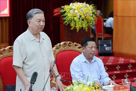 Chủ tịch nước Tô Lâm làm việc với Tỉnh ủy Cao Bằng