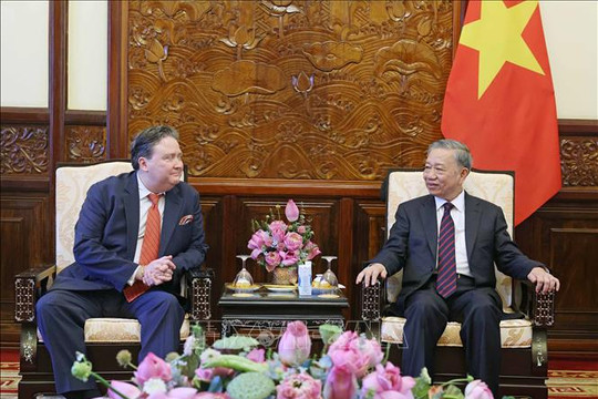 Chủ tịch nước Tô Lâm tiếp Đại sứ Hoa Kỳ Marc Evans Knapper