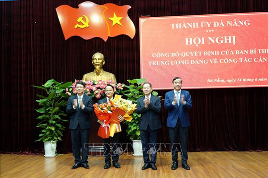Phân công ông Nguyễn Đình Vĩnh giữ chức Phó Bí thư Thường trực Thành ủy Đà Nẵng