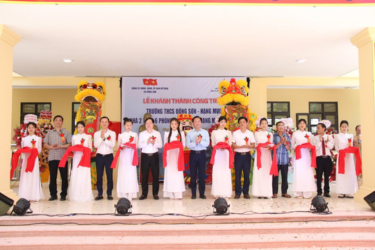 Petrovietnam khánh thành phòng học tài trợ trường THCS Đông Sơn, tỉnh Thái Bình