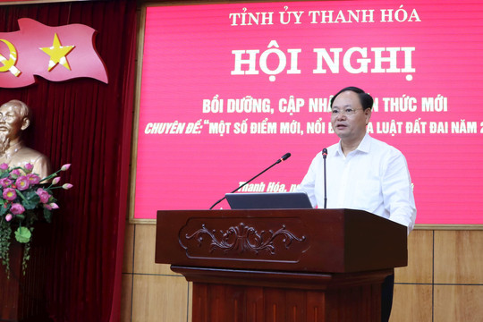 Bộ TN&MT phổ biến những điểm nổi bật của Luật Đất đai 2024 tại tỉnh Thanh Hóa