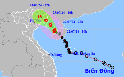 Bão tiến sát vùng biển Quảng Ninh - Hải Phòng vào đêm nay