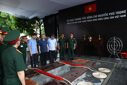 Chủ tịch nước Tô Lâm kiểm tra công tác chuẩn bị Lễ tang Tổng Bí thư Nguyễn Phú Trọng