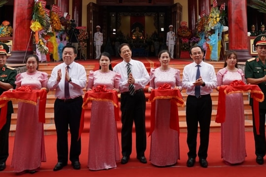 Trưởng Ban Tuyên giáo Trung ương Nguyễn Trọng Nghĩa dự khánh thành Đền thờ anh hùng liệt sĩ Rừng Sác