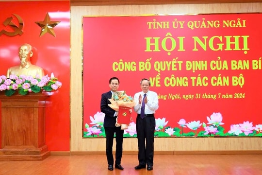 Thứ trưởng Bộ Khoa học và Công nghệ làm Phó Bí thư Tỉnh ủy Quảng Ngãi