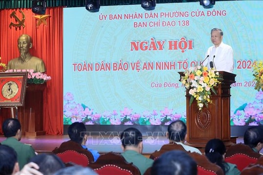 Chủ tịch nước Tô Lâm: Tiếp tục đổi mới phong trào Toàn dân bảo vệ an ninh Tổ quốc