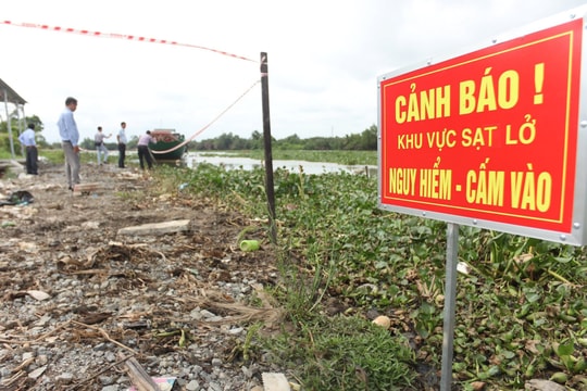 Long An: Tăng cường phòng, chống sạt lở bờ sông