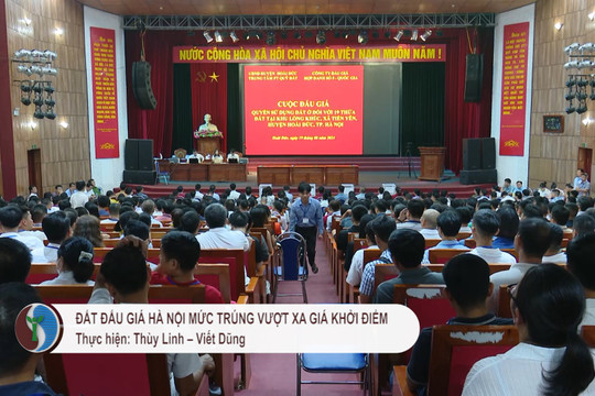 Đất đấu giá Hà Nội mức trúng vượt xa giá khởi điểm