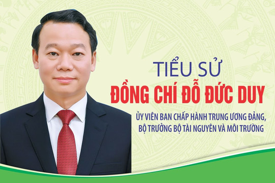 Inforgraphic: Tiểu sử Đồng chí Đỗ Đức Duy - Bộ trưởng Bộ Tài nguyên và Môi trường